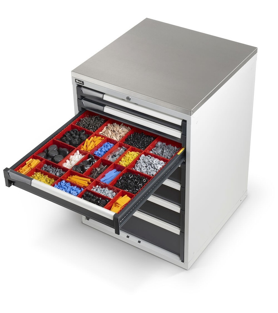 Armadio con 1 cassetto predisposto per porte per banco da lavoro BR – 27×27 EH – foto 4
