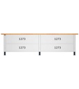 Banco Work Master BR regolabile smontato, piano in multiplex 40 mm – 3000 × 750 × 740/1065 mm – foto 2