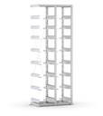 [ST0804] Scaffale aggiuntivo vuoto per cassette  400x300 mm, L760 x P421 x H2003 mm
