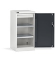 [PERFOM11004] Armadio con porta a battente Perfom – H 1000 mm – Grigio chiaro + Grigio antracite (RAL 7035+7016), 1 cassetti