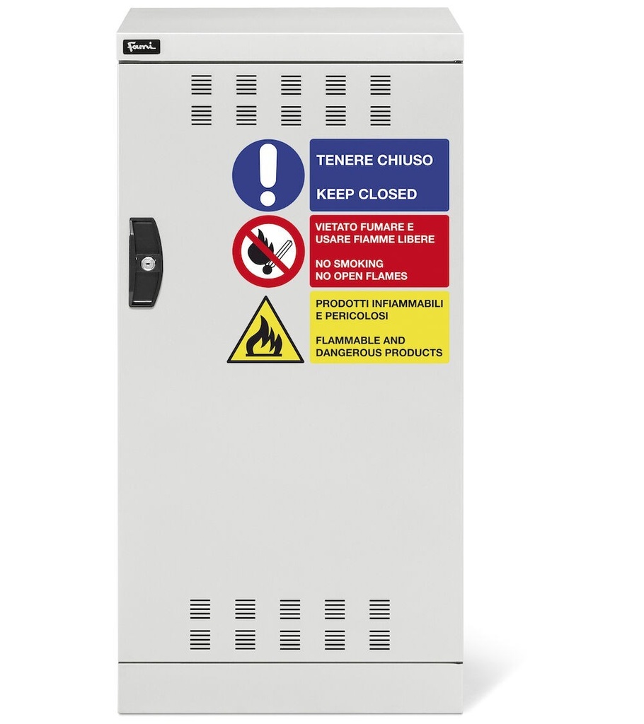 Armadio con porta a battente fessurata Perfom – H 1000 mm – Grigio chiaro (RAL 7035) – foto 3