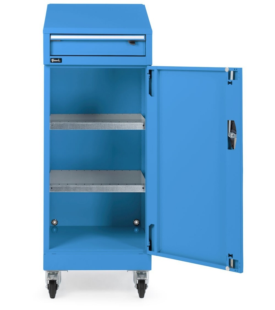 Armadio con porta a battente con leggio Perfom – H 1409 mm – Blu (RAL 5012) – foto 10