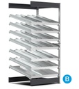 [ST1039] Scaffale aggiuntivo con 7 piani inclinati – 1028 × 521 × 2016 mm