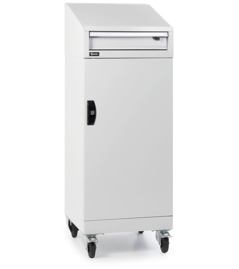 Armadio con porta a battente con leggio Perfom – H 1409 mm – Grigio chiaro (RAL 7035) – foto 2