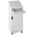 Armadio con porta a battente con leggio Perfom – H 1409 mm – Grigio chiaro (RAL 7035) – foto 7