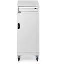 Armadio con porta a battente con leggio Perfom – H 1409 mm – Grigio chiaro (RAL 7035) – foto 9