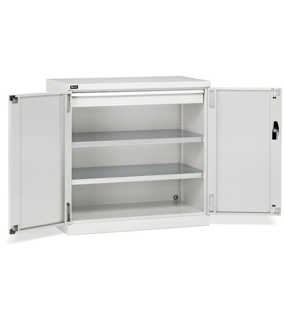 [PERFOM12005] Armadio con porte a battente Perfom – 54×27 EH 1 cassetti – Grigio chiaro (RAL 7035)