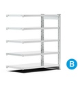 [ST1048] Scaffale aggiuntivo porta contenitori mis.4 con 5 ripiani, L1028 x P521 x H1111 mm