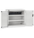 [PERFOM12011] Armadio con ante a battente fessurate, L1023 x P555 x H1000 mm – Grigio chiaro (RAL 7035) – 1023 × 555 × 1000 mm