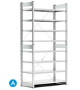 [ST1051] Scaffale per contenitori a bocca di lupo mis.4, 8 ripiani, L1057 x P521 x 2016 mm