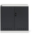 Armadio con ante a battente fessurate, L1023 x P555 x H1000 mm – Grigio chiaro + Grigio antracite (RAL 7035+7016) – 1023 × 555 × 1000 mm – foto 2