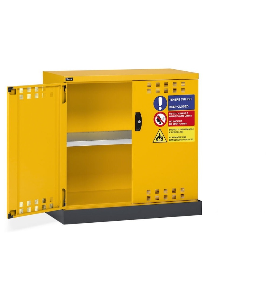 Armadio con porte a battente fessurate Perfom – 1048 × 600 × 1027 mm – foto 2