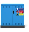 Armadio con porte a battente fessurate Perfom – 1048 × 600 × 1027 mm, Blu (RAL 5012) – foto 3