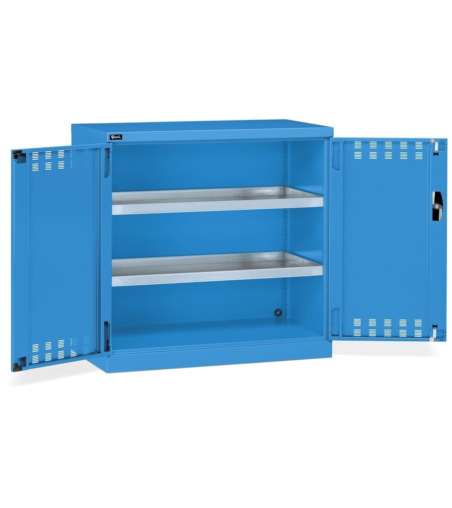 [PERFOM12020] Armadio con porte a battente fessurate Perfom – 1023 × 555 × 1000 mm, Blu (RAL 5012)