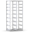 [ST1067] Scaffale vuoto per cassette 600x400 mm, L1010 x P621 x H2003 mm