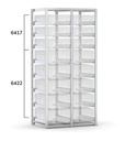 Scaffale vuoto per cassette 600x400 mm, L1010 x P621 x H2003 mm – foto 2