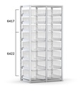 Scaffale vuoto per cassette 600x400 mm, L1010 x P621 x H2003 mm – foto 3