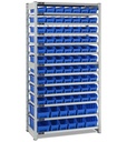 [ST1073] Scaffale con 13 piani e 82 contenitori RK Box Air, L1057 x P521 x H2011 mm