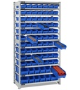Scaffale con 13 piani e 82 contenitori RK Box Air, L1057 x P521 x H2011 mm – foto 2