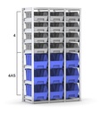 [ST1217] Scaffale con 21 contenitori Picking Box Air mis. 4/4A5, L1208 x P521 x H2003 mm