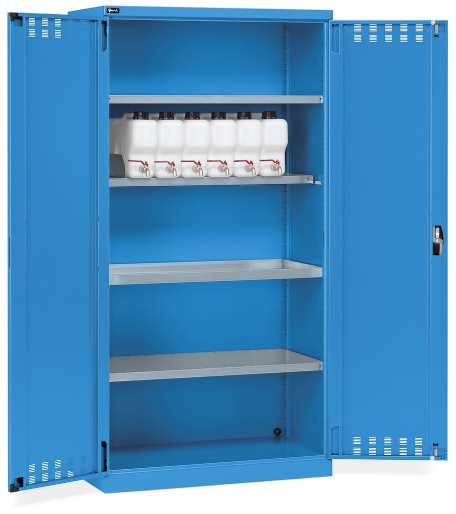 [PERFOM14021] Armadio con porte a battente fessurate Perfom – 1023 × 555 × 2000 mm, Blu (RAL 5012)