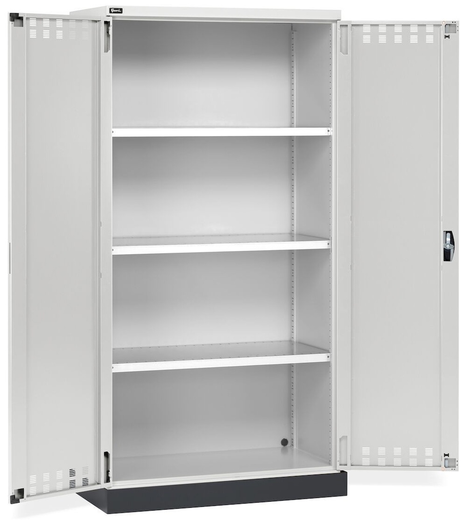 [PERFOM14027] Armadio con porte a battente fessurate Perfom – 1048 × 600 × 2027 mm, Grigio chiaro (RAL 7035)