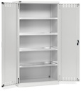 [PERFOM14031] Armadio con porte a battente fessurate Perfom – 1023 × 555 × 2000 mm, Grigio chiaro (RAL 7035)