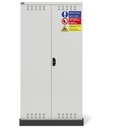 Armadio con porte a battente fessurate Perfom – 1048 × 600 × 2027 mm, Grigio chiaro (RAL 7035) – foto 3