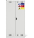 Armadio con porte a battente fessurate Perfom – 1023 × 555 × 2000 mm, Grigio chiaro (RAL 7035) – foto 3