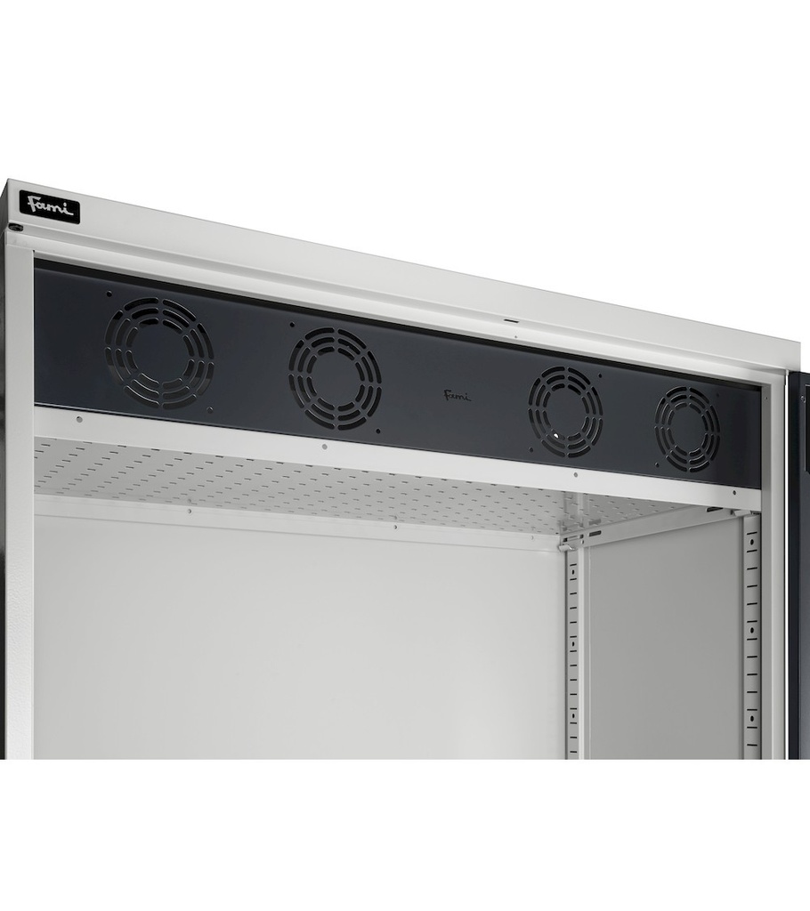 Armadio caricabatterie con griglia areazione, pannelli forati, accessori, L1023 x P555 x H2000 – Blu (RAL 5012) – foto 6