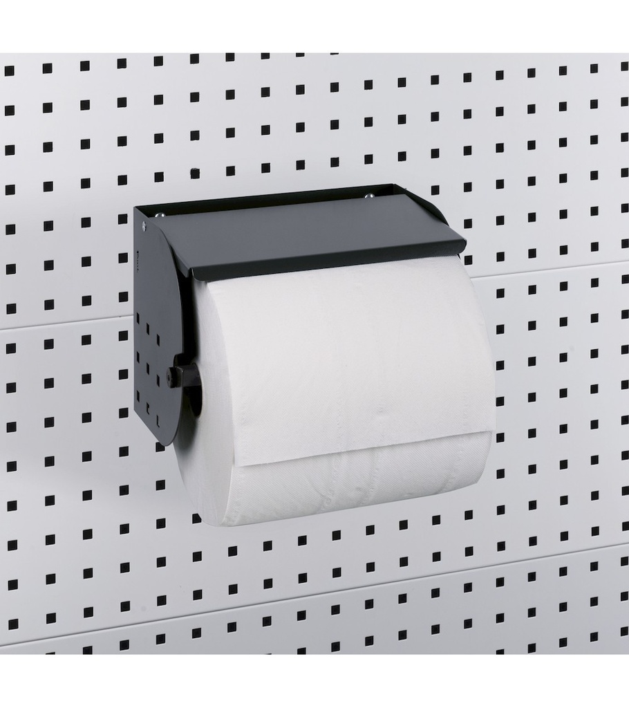 Armadio caricabatterie con griglia areazione, pannelli forati, accessori, L1023 x P555 x H2000 – Blu (RAL 5012) – foto 7
