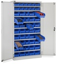 Armadio con porte a battente con 52 contenitori RK Box Air Perfom – H 2000 mm – Grigio chiaro (RAL 7035) – foto 2