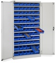 Armadio con porte a battente con 72 contenitori RK Box Air Perfom – H 2000 mm – Grigio chiaro (RAL 7035) – foto 2