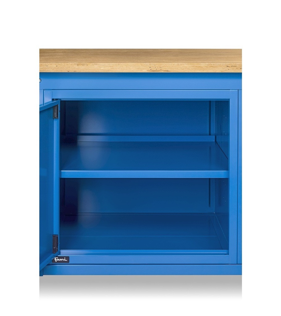 Banco da lavoro WORK1510 con 1 armadio a cassetti con 4 cassetti e 1 armadio con porta – foto 8