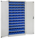 [PERFOM14078] Armadio con porte a battente con 62 contenitori RK Box Air Perfom – H 2000 mm – Grigio chiaro (RAL 7035)