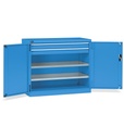 [PERFOM15009] Armadio con porte a battente Perfom – 64×27 EH 2 cassetti – Blu (RAL 5012)