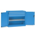 [PERFOM15012] Armadio con porte a battente Perfom – 64×27 EH 3 cassetti – 1193 × 555 × 1000 mm, Blu (RAL 5012)