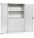 [PERFOM17008] Armadio con porte a battente Perfom – 64×27 EH 9 cassetti – Grigio chiaro (RAL 7035)