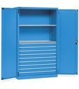 [PERFOM17009] Armadio con porte a battente Perfom – 64×27 EH 9 cassetti – Blu (RAL 5012)