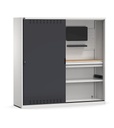 [PERFOM23004] Armadio postazione controllo qualità con ante scorrevoli fessurate, L2040 x P600 x H2000 mm,PERFOM23004