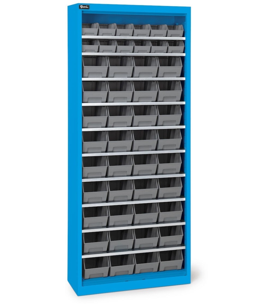 [PERFOMAK07] Armadio con 48 contenitori Picking Box Air – H 1651 mm – Blu (RAL 5012)