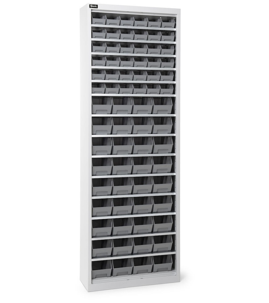 [PERFOMAK11] Armadio con 72 contenitori Picking Box Air – H 1996 mm – Grigio chiaro (RAL 7035)