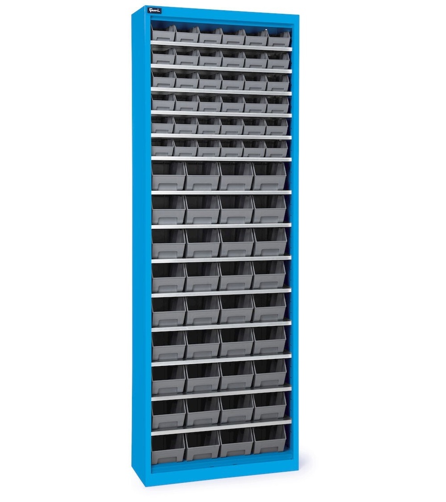 [PERFOMAK12] Armadio con 72 contenitori Picking Box Air – H 1996 mm – Blu (RAL 5012)