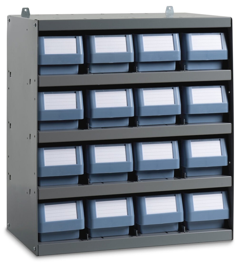 [RKBOX3004] Scaffale con 16 cassette RK Box Classic – H 545 mm – 500 × 300 × 545 mm