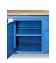 Banco da lavoro WORK2006 con 1 armadio a cassetti con 4 cassetti e 1 armadio con porta, L 200 cm – foto 9