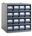 [RKBOX5004] Scaffale con 16 cassette RK Box Classic – H 545 mm – 500 × 500 × 545 mm