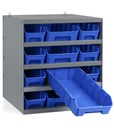 Scaffale con 12 contenitori RK Box Air – 500 × 500 × 545 mm – foto 2