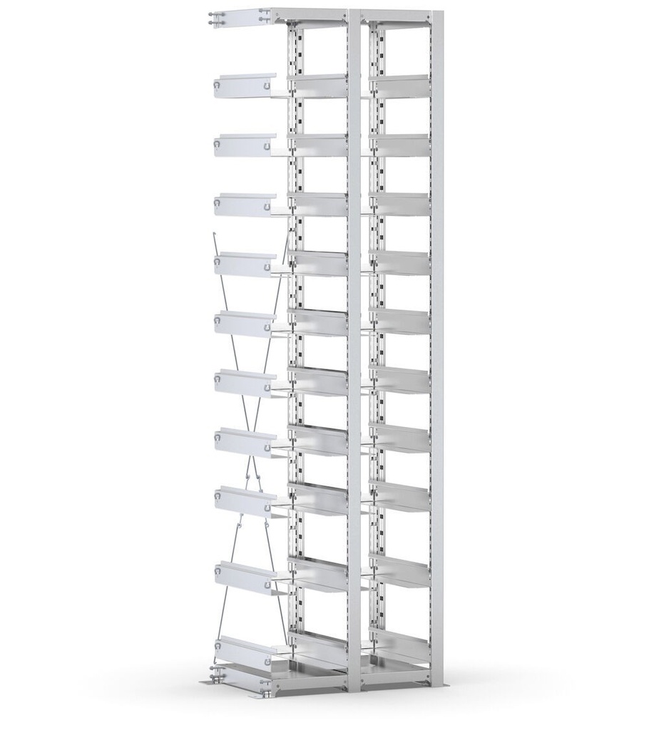[ST0604] Scaffale aggiuntivo vuoto per contenitori mis. 3/3A2, L584 x P421 x H2003 mm
