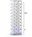 Scaffale aggiuntivo vuoto per contenitori mis. 3/3A2, L584 x P421 x H2003 mm – foto 3
