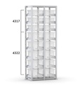 Scaffale vuoto per cassette 400x300 mm, L810 x P421 x H2003 mm – foto 2